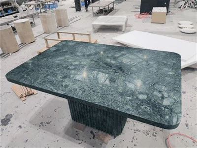 Dark Green Marble Table