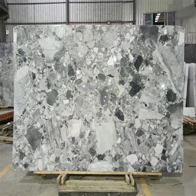 Grey Breccia Marble Slab – Natural Stone With Bold, Modern Character
