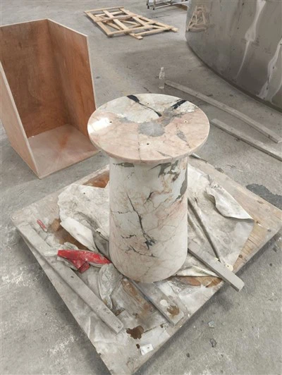 Pandora Beige Marble Side Table