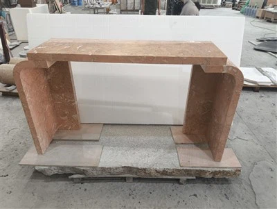 Rosa Tea Marble Console Table